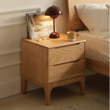 Solid Wood Bedside Table Nordic Simple Bedroom Storage Cabinet