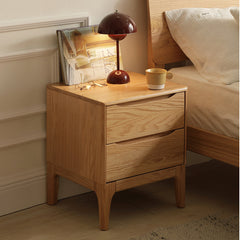 Solid Wood Bedside Table Nordic Simple Bedroom Storage Cabinet