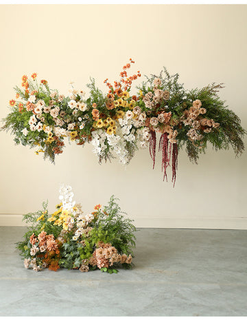 Forest-style green plants and floral arrangement