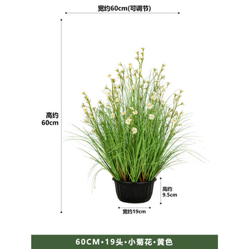 Artificial flowers, fake trees, and potted plants