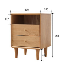 All-solid-wood bedside cabinet, simple modern bedside storage cabinet, North American oak storage cabinet, natural wood