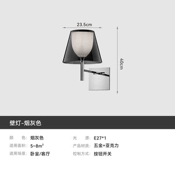 Acrylic floor lamp by the sofa in the living room and bedroom