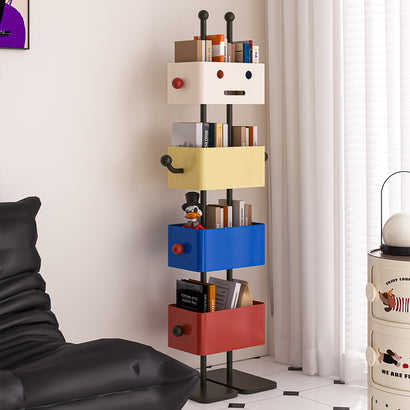 Robot Bookshelf for Living Room Home Use, Children's Floor Corner Storage Rack, Simple Colorful