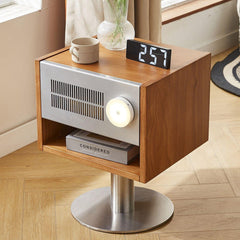 Solid wood bedside table Bauhaus retro style bedroom sofa simple cabinet storage