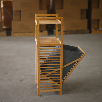 Dirty laundry storage basket bathroom bamboo cloth