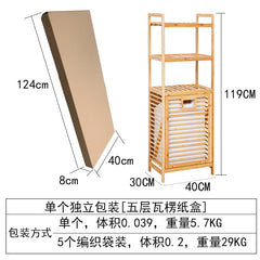 Dirty laundry storage basket bathroom bamboo cloth