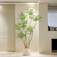 Artificial flowers, fake trees, and potted plants