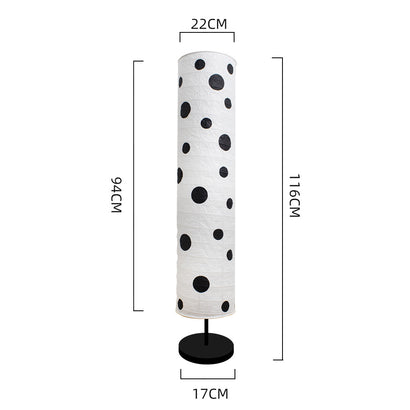 Minimalist Polka Dot Paper Floor Lamp