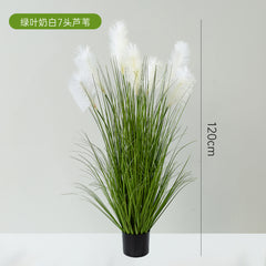 Simulation Green Plants High-End Feel Reed and Foxtail Plant Potted Plant