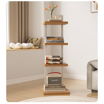 Multi-layer shelf divider for bedside bookshelf
