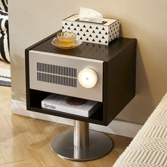 Solid wood bedside table Bauhaus retro style bedroom sofa simple cabinet storage