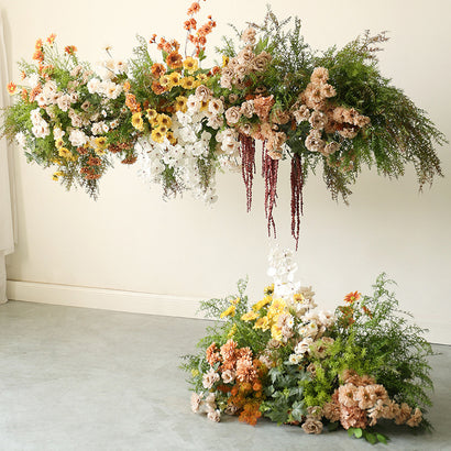 Forest-style green plants and floral arrangement
