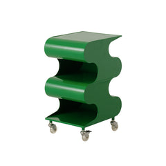Vintage small trolley cream-style movable storage side cabinet