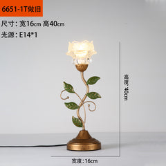 Pastoral Living Room Lamp Modern Simple Creative Flower Decorative Bedroom Bedside Table Lamp