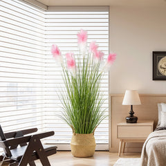 Simulation Green Plants High-End Feel Reed and Foxtail Plant Potted Plant