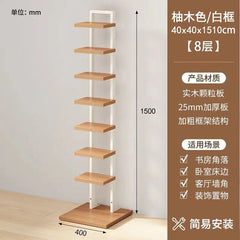 Multi-layer shelf divider for bedside bookshelf