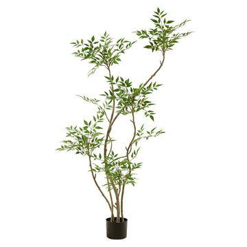 Artificial flowers, fake trees, and potted plants