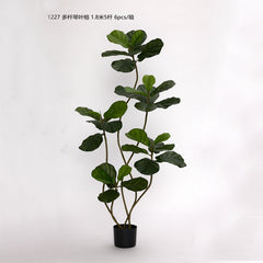 Simulation Fiddle Leaf Fig Green Plant Fake Tree Large Ornament for Living Room