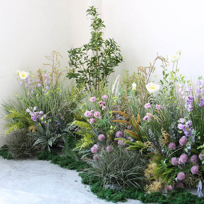 Large plant soft furnishings landscape courtyard plants and flower decorations