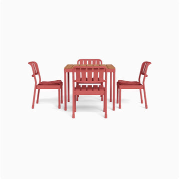 Outdoor table and chair set for garden, courtyard, villa, terrace, balcony, and café