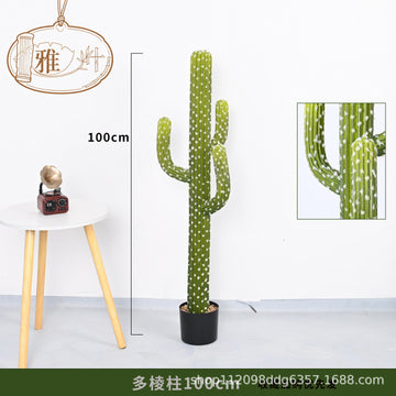 Artificial Cactus Column Potted Tropical Plant