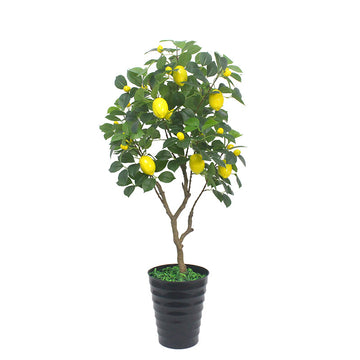 Artificial lemon tree potted plant home decoration