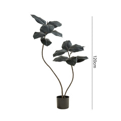 Artificial Green Plant Black Gold Rubber Tree