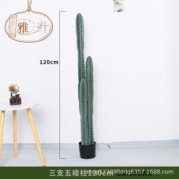 Artificial Cactus Column Potted Tropical Plant