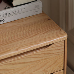 Solid Wood Bedside Table Nordic Simple Bedroom Storage Cabinet