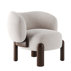 Solid wood leisure chair wabi-sabi style chair