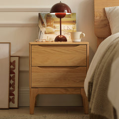 Solid Wood Bedside Table Nordic Simple Bedroom Storage Cabinet