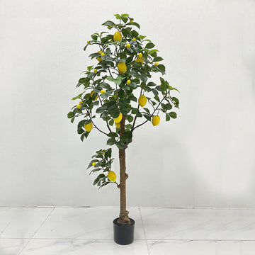 Artificial lemon tree potted plant home decoration