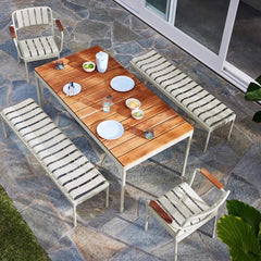 Outdoor table and chair set for garden, courtyard, villa, terrace, balcony, and café