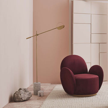 Vertical floor lamp, simple and personalized, terrazzo bedroom bedside study living room floor lamp