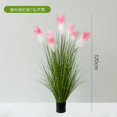 Simulation Green Plants High-End Feel Reed and Foxtail Plant Potted Plant
