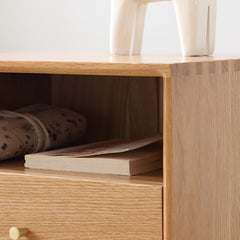 All-solid-wood bedside cabinet, simple modern bedside storage cabinet, North American oak storage cabinet, natural wood
