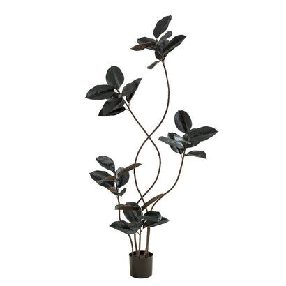 Artificial Green Plant Black Gold Rubber Tree