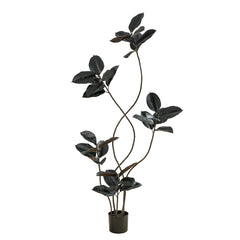 Artificial Green Plant Black Gold Rubber Tree