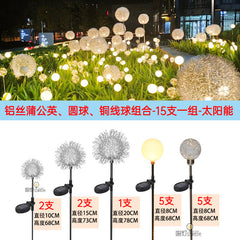 Solar Dandelion Light Outdoor Garden Fiber Optic Light Ground Decoration