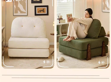Tofu Cube Sofa Fabric Art Small Apartment Modular Bed