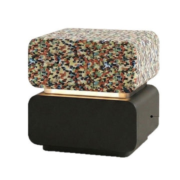 Rainbow Mosaic Solid Wood Bedside Table