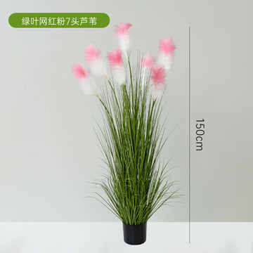 Simulation Green Plants High-End Feel Reed and Foxtail Plant Potted Plant