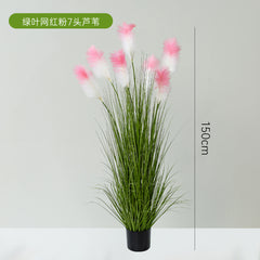 Simulation Green Plants High-End Feel Reed and Foxtail Plant Potted Plant