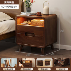 All solid wood bedside table, home bedroom small bedside nightstand, small storage cabinet