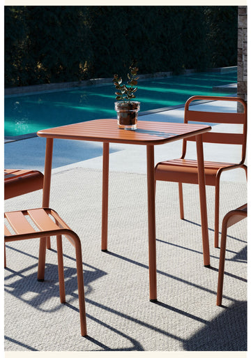 Outdoor courtyard table villa iron art open-air dining table
