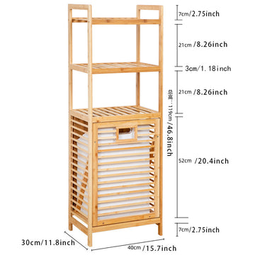 Dirty laundry storage basket bathroom bamboo cloth