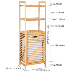 Dirty laundry storage basket bathroom bamboo cloth