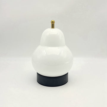 Gourd-shaped glass table lamp, black and gold contrasting color, Nordic niche art bedroom bedside atmosphere lamp