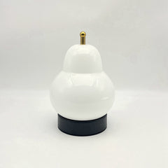 Gourd-shaped glass table lamp, black and gold contrasting color, Nordic niche art bedroom bedside atmosphere lamp