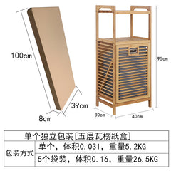 Dirty laundry storage basket bathroom bamboo cloth